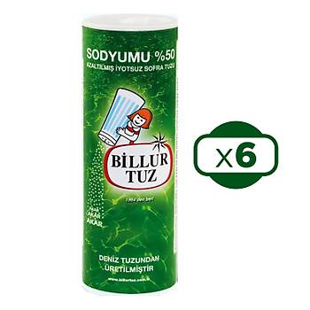 Billur Tuz Sodyumu %50 Azaltlm 500 gr x 6 Adet