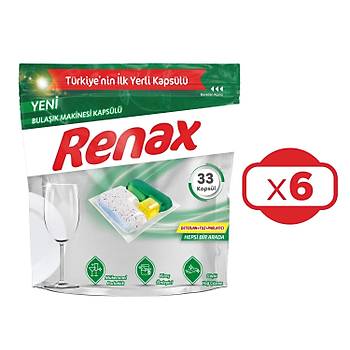 Renax Bulak Makinesi Kapsl Hepsi Bir Arada 33 L x 6 Adet (198 Kapsl)