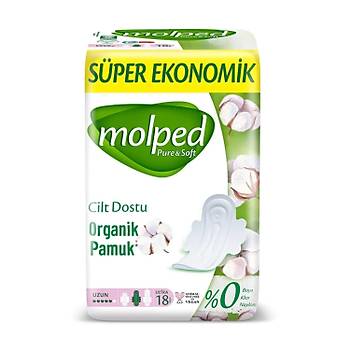 Molped Pure & Soft Uzun Sper Ekonomik Ped 18 Li x 3 Adet