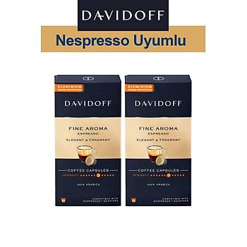 Davidoff Nespresso Uyumlu Kapsl Kahve Fine Espresso 2 x 10 adet