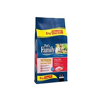 Pets Family Premium Kuzu Etli Yetikin Kpek Mamas 10 kg 2 li 