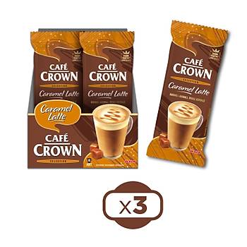 Cafe Crown Caramel Latte 21,5 gr 10 lu x 3 Kutu