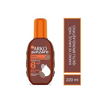 Arko Suncare Spf6 Bronzlatrc Gne Ya Sprey 220 ml