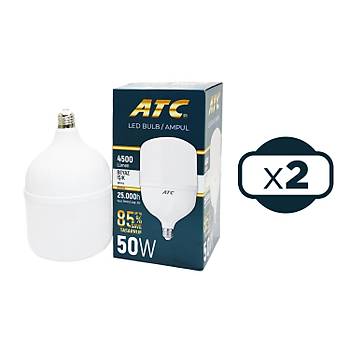 ATC Led Bulb Ampul 50 W Beyaz Ik 2 li