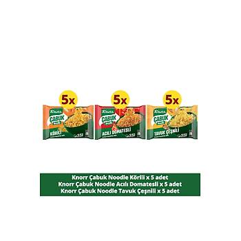 Knorr abuk Noodle Seti 15 li (Kri-Tavuk-Acl Domates)