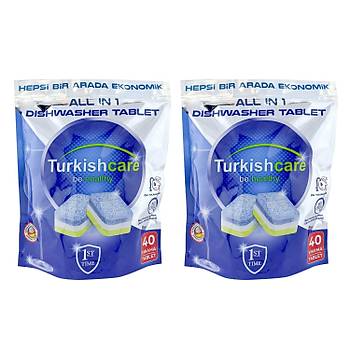 Turkiscare Hepsi 1 Arada 40 l Bulak Makinas Tableti x 2 Paket (80 Tablet)