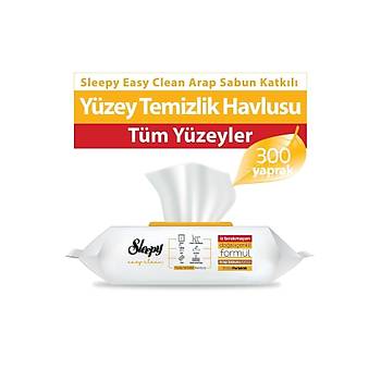 Sleepy Easy Clean Arap Sabunu Katkl Yzey Temizlik Havlusu 3X100 (300 Yaprak)