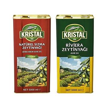 Kristal Naturel Szma ve Riviera Zeytinya 5 litre 2 li Set