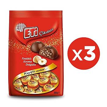 Eti ikolata Fndk Krema Dolgulu 300 gr x 3 Adet