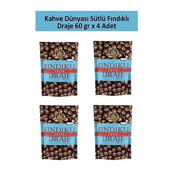 Kahve Dnyas Fndkl Stl Draje 60 gr x 4 Adet