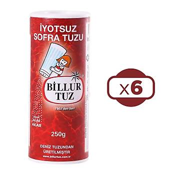 Billur Tuz yotsuz 250 gr Tuzluklu x 6 Adet