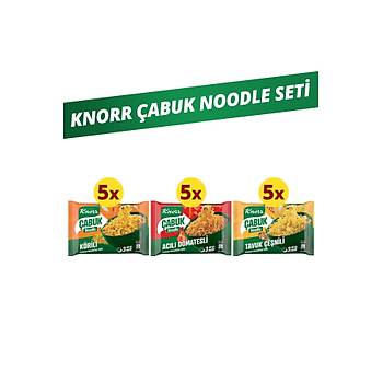 Knorr abuk Noodle Seti 15 li (Kri-Tavuk-Acl Domates)