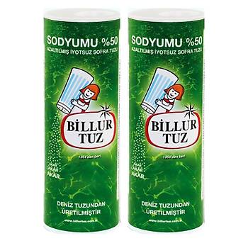 Billur Tuz Sodyumu %50 Azaltlm 500 gr 2 li