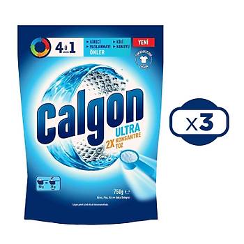 Calgon 41 Arada Ultra Konsantre Toz Kire nleyici 750 gr x 3 Adet