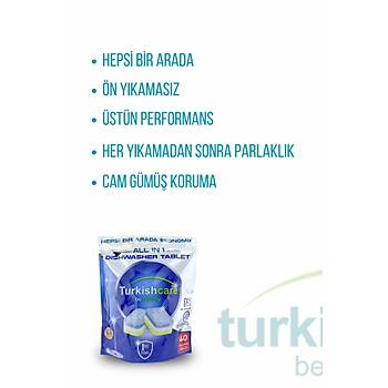 Turkishcare Hepsi Bir Arada Ekonomik 40 Ykama Bulak Deterjan Premium Tablet