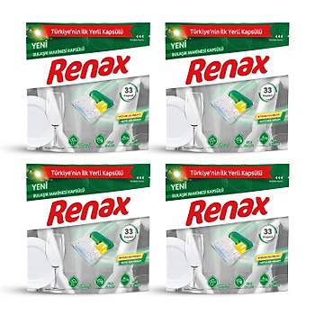 Renax Bulak Makinesi Kapsl Hepsi Bir Arada 33 L x 4 Adet (132 Kapsl)