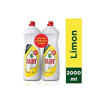 Fairy Bulak Deterjan 1000 ml Limon x 2 Adet