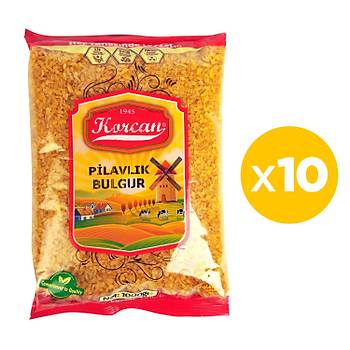 Korcan Pilavlk Bulgur 1 kg x 10 Adet (10 kg)