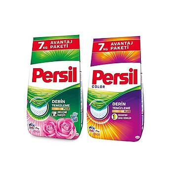 Persil Color 7 kg + Gln Bys 7 kg Beyazlar ve Renkliler iin Toz amar Deterjan