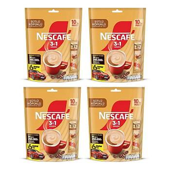 Nescafe 3  1 Arada Stl Kpkl 10'lu Ekonomik Paket X 4 Adet