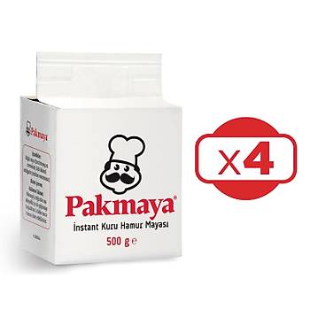 Pakmaya Instant Kuru Hamur Mayas 500 gr x 4 Adet