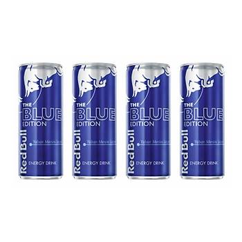 Red Bull Blue Edition Yaban Mersini Enerji ecei 250 ml x 4 Adet