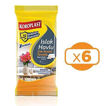 Koroplast Islak Havlu Ferah Kokulu 6 Paket Xtra Byk 30 Adet 20x30 Cm