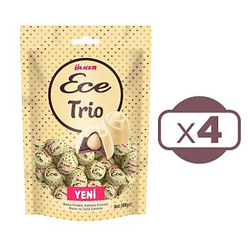 lker Ece Trio Btn Fndkl Beyaz ve Stl ikolata 300 gr 4 l 