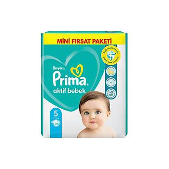 Prima Aktif Bebek Bebek Bezi 5 Beden 25'li Frsat Paketi