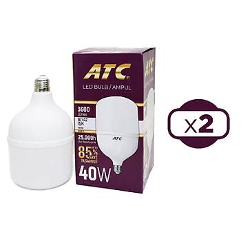 ATC Led Bulb Ampul 40 W Beyaz Ik 2 li