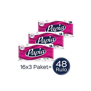 Papia 3 Katl Tuvalet Kad 16 l x 3 Paket (48 Rulo)