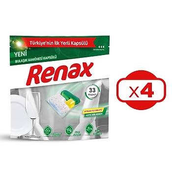 Renax Bulak Makinesi Kapsl Hepsi Bir Arada 33 L x 4 Adet (132 Kapsl)