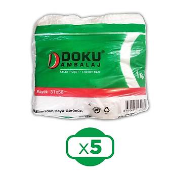 Doku Ambalaj Atlet Poet 31x58 cm Byk Boy 1 kg x 5 Adet (5 kg)