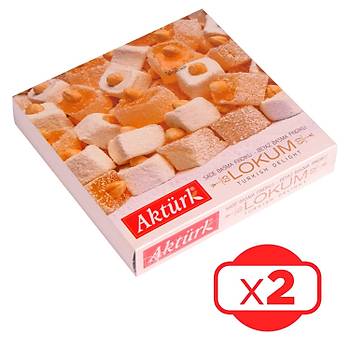 Aktrk Lokum Sade ve Beyaz Fndkl 500 gr x 2 Adet 