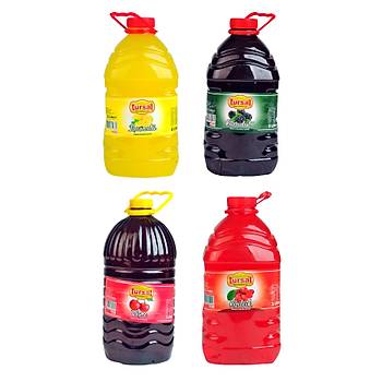 Tursal Limonata-Karadut-Vine-Kzlck ecek 3 lt 4 l Set