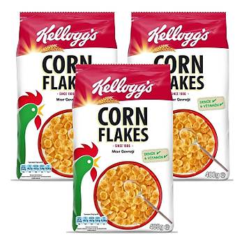 Kellogg's Corn Flakes Kahvaltlk Msr Gevrei 400 Gr x 3 Adet