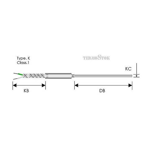 1,5mm Mineral zoleli K Tipi Kl Termokupl Mantel