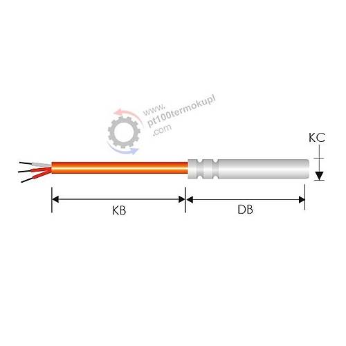 1x3Telli Daldrma Tip Pt100 Sensr 6x50mm...zelletir, Sipari Olutur !!!