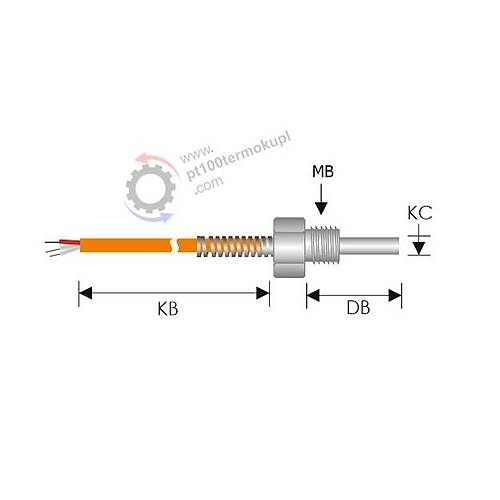 6x30mm RTD Pt100 Sipariini Kendin Olutur