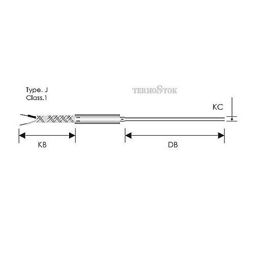 1,5mm Type.J Termokupl Sipariini Kendin Olutur