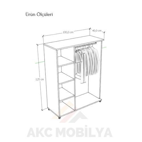 Flex Ward Tekerlekli Gard�rop