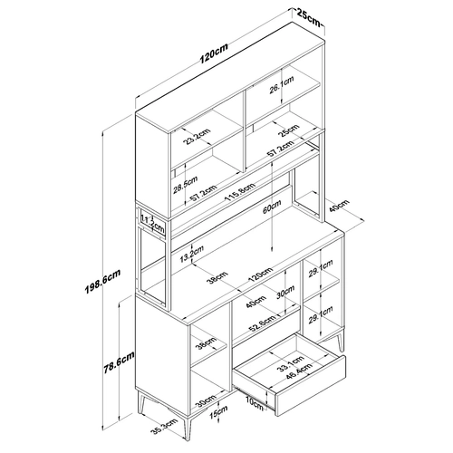Irony Mikrodalga B�lmeli 2 Kiler Dolab�