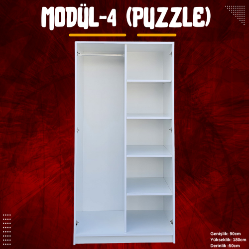 Puzzle Modler Elbise Dolab - Kendi Dolabn Tasarla