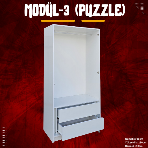 Puzzle Modler Elbise Dolab - Kendi Dolabn Tasarla