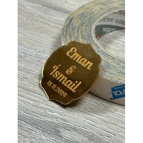 Özel Tasarım Gold & Gümüş Pleksi Düğün Nişan Söz Hediyelikleri