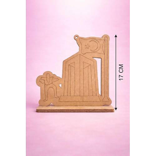 18 Mart �anakkale Zaferi Ah�ap Boyama Etkinli�i � Standl� 17 cm MDF Okul Aktivitesi