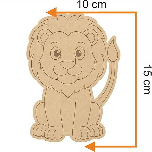 Sevimli Aslan Ahap Boyama Figr  Okul ncesi DIY Etkinlik ve Sanat Aktivitesi