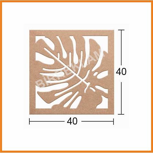 Boyanabilir Ah�ap Yaprak Dekorlu Duvar Dekorasyonu