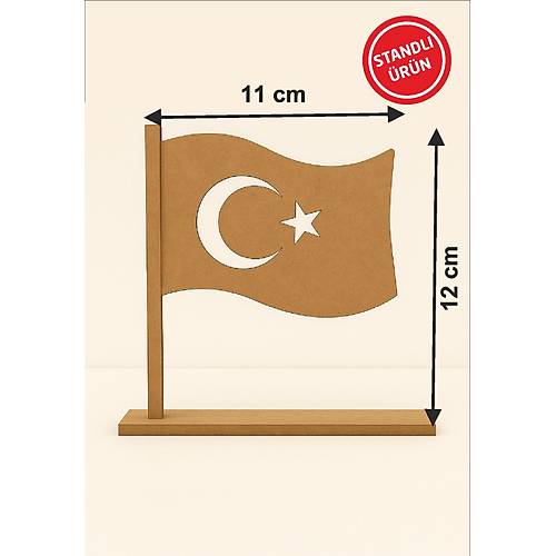 Boyanabilir Trk Bayra Standl Ahap Oyuncak  Etkinlik Aktivite 1 Ad