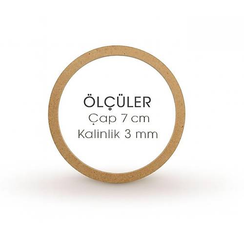 Ham Ahap 7 Cm ember Kenar Kalnl 0.75 Mm Ip Dolamaya Uygun
